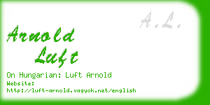 arnold luft business card